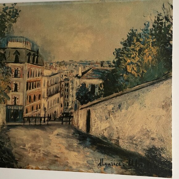Vintage fine art print Rue de Montmartre 16" x 20" - Picture 3 of 9